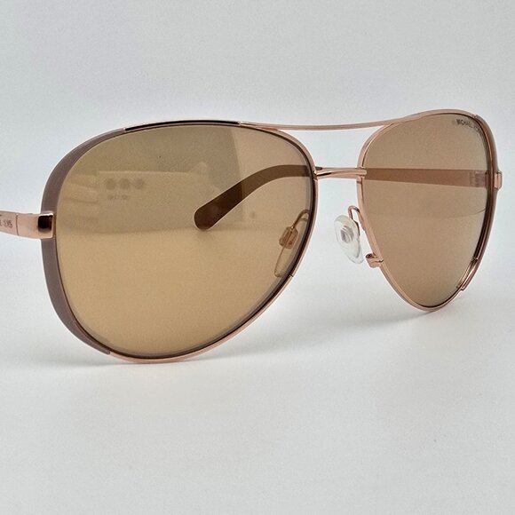 Michael Kors MK5004 Chelsea Gold Taupe Frame Rose Gold Lens Aviator Sunglasses - Picture 6 of 13